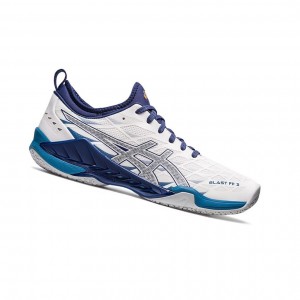 Asics BLAST FF 3 Volleyballschuhe Herren Weiß Tiefes | 402PRQVJL