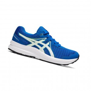 Asics CONTEND 7 GS Laufschuhe Kinder Blau | 468ETWGBH