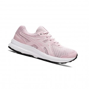 Asics CONTEND 7 GS Laufschuhe Kinder Rosa Weiß | 719ZKOXUP