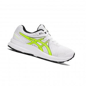 Asics CONTEND 7 GS Laufschuhe Kinder Weiß Grün | 467DCVNUB