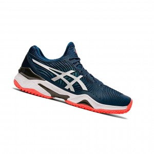 Asics COURT FF 2 OC Tennisschuhe Herren Blau Weiß | 019JOKMXI
