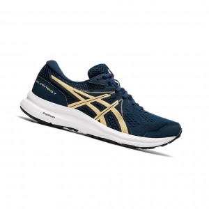 Asics GEL-CONTEND 7 Laufschuhe Damen Navy | 310RXTUDB