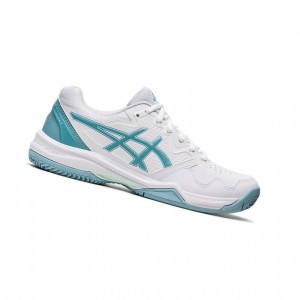 Asics GEL-DEDICATE 7 CLAY Tennisschuhe Damen Weiß Blau | 327TPFVZR