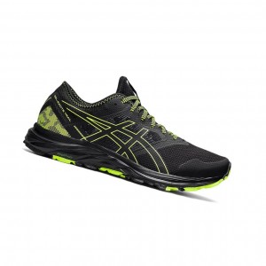 Asics GEL-EXCITE TRAIL Laufschuhe Herren Schwarz Grün | 674GAQVNL
