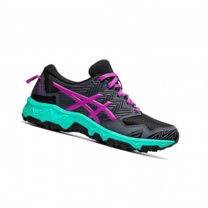 Asics GEL-FUJITRABUCO 8 GS Laufschuhe Kinder Schwarz | 573YJKHLO