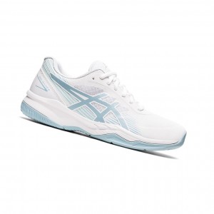 Asics GEL-GAME 8 Tennisschuhe Damen Weiß Blau | 983DFCQMG