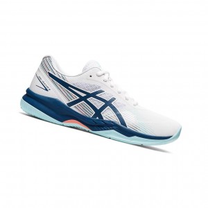 Asics GEL-GAME 8 Tennisschuhe Damen Weiß Hellindigo | 402NSEMVJ