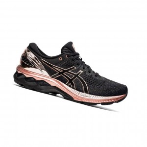 Asics GEL-KAYANO 27 PLATINUM Laufschuhe Damen Schwarz | 789YEQTMO