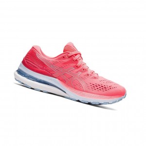 Asics GEL-KAYANO 28 Weite Laufschuhe Damen Rot | 620PIFMKD