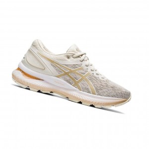 Asics GEL-NIMBUS 22 Knit Laufschuhe Damen Weiß | 730FEULKT