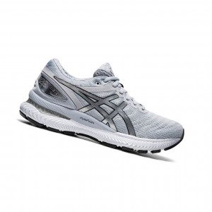 Asics GEL-NIMBUS 22 Platinum Laufschuhe Damen Grau | 801KPVASW