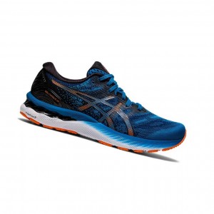 Asics GEL-NIMBUS 23 Laufschuhe Herren Blau | 832PURGEL