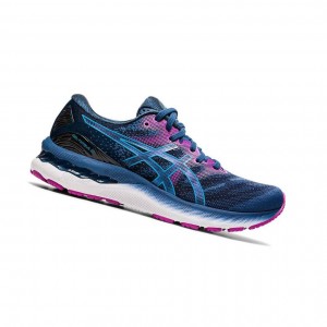 Asics GEL-NIMBUS 23 Weite Laufschuhe Damen Dunkelblau | 017EUQJGI