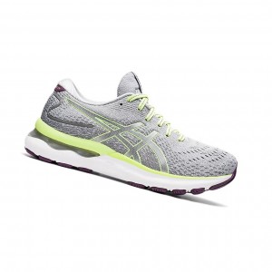 Asics GEL-NIMBUS 24 Laufschuhe Damen Grau Grün | 674EIZDYS