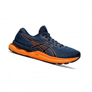 Asics GEL-NIMBUS 24 Laufschuhe Herren Blau Orange | 624CYBQNP