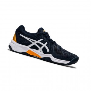 Asics GEL-RESOLUTION 8 Clay GS Tennisschuhe Kinder Navy | 908XZBGDM