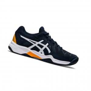 Asics GEL-RESOLUTION 8 Clay GS Tennisschuhe Kinder Navy | 560QSAWNX