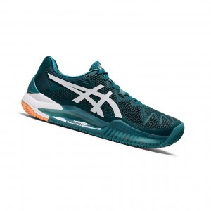 Asics GEL-RESOLUTION 8 Clay Tennisschuhe Herren Weiß | 357UDSKWY
