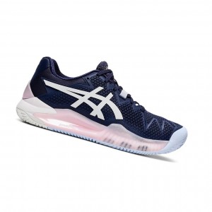 Asics GEL-RESOLUTION 8 Clay Tennisschuhe Damen Weiß | 652ABNEXJ