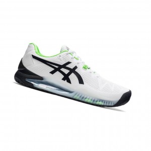 Asics GEL-RESOLUTION 8 Weite Tennisschuhe Herren Weiß | 576VWDHTS