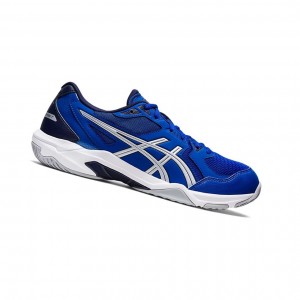 Asics GEL-ROCKET 10 (2E) Volleyballschuhe Herren Blau Silber | 247MGRDVQ