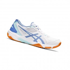 Asics GEL-ROCKET 10 Volleyballschuhe Damen Weiß Blau | 023ANXFOM