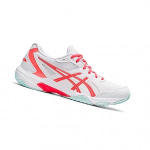 Asics GEL-ROCKET 10 Volleyballschuhe Damen Weiß Rot | 452GQNBYA