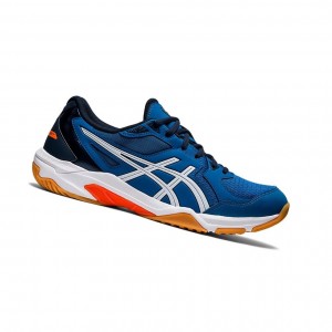 Asics GEL-ROCKET 10 Volleyballschuhe Herren Blau Weiß | 214VSBDNK