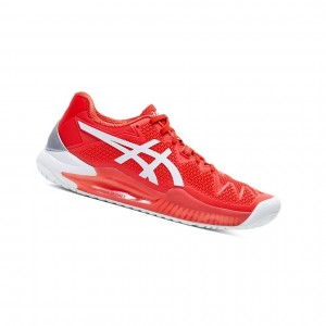 Asics GEL-Resolution 8 Tennisschuhe Damen Rot Weiß | 567OKPRAT