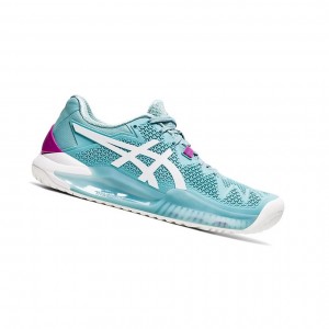 Asics GEL-Resolution 8 Tennisschuhe Damen Blau Weiß | 274JWENYH