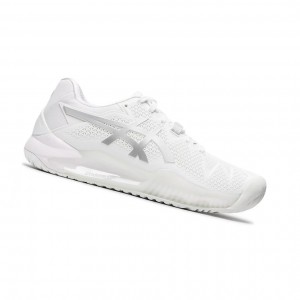 Asics GEL-Resolution 8 Tennisschuhe Damen Weiß Silber | 683BEYVRM