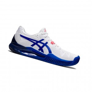 Asics GEL-Resolution 8 Tennisschuhe Damen Weiß Blau | 941GKNPUR