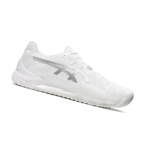 Asics GEL-Resolution 8 Tennisschuhe Herren Weiß Silber | 069OWRVKM