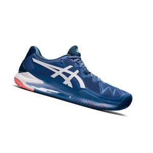 Asics GEL-Resolution 8 Tennisschuhe Herren Blau Weiß | 486VJTBRA