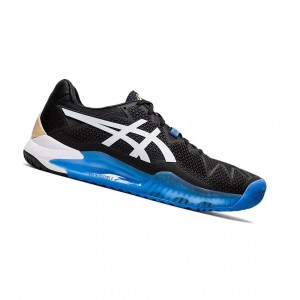 Asics GEL-Resolution 8 Tennisschuhe Herren Schwarz Weiß | 874KEYDUN