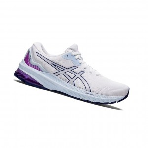 Asics GT-1000 11 Laufschuhe Damen Weiß Blau | 859ORPBUT