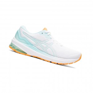 Asics GT-1000 11 Laufschuhe Damen Weiß Blau | 107DUXSGJ