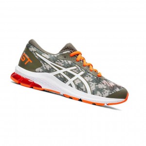 Asics GT-1000 9 GS Laufschuhe Kinder Olivgrün | 451EJFWBL