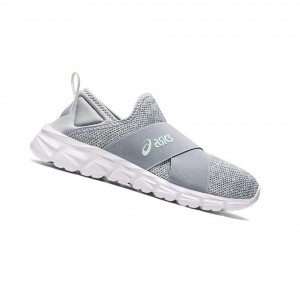 Asics QUANTUM LYTE SLIP-ON Sneakers Damen Grau Grau | 570CZFMVL