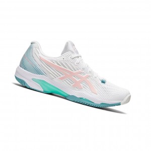 Asics SOLUTION SPEED FF 2 Tennisschuhe Damen Weiß Rosa | 106RLMZPE