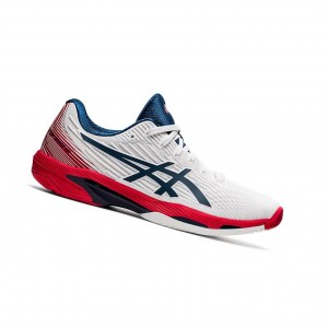 Asics SOLUTION SPEED FF 2 Tennisschuhe Herren Weiß Blau | 801QWHDMV