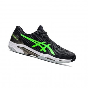 Asics SOLUTION SPEED FF 2 Tennisschuhe Herren Schwarz Grün | 391OZEDPX