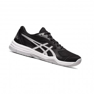 Asics UPCOURT 5 Volleyballschuhe Damen Schwarz Silber | 634PGWUFM
