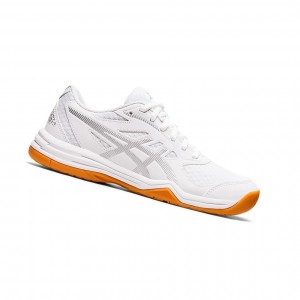Asics UPCOURT 5 Volleyballschuhe Damen Weiß Silber | 764LWSGEV